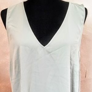 INC Womens Green Hem Handkerchief Top